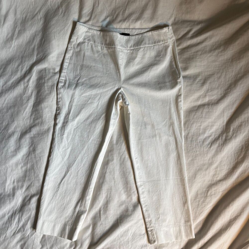 White Crop Capri Pants